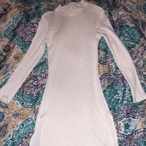 Knit Mini Polyester Sweater Dress